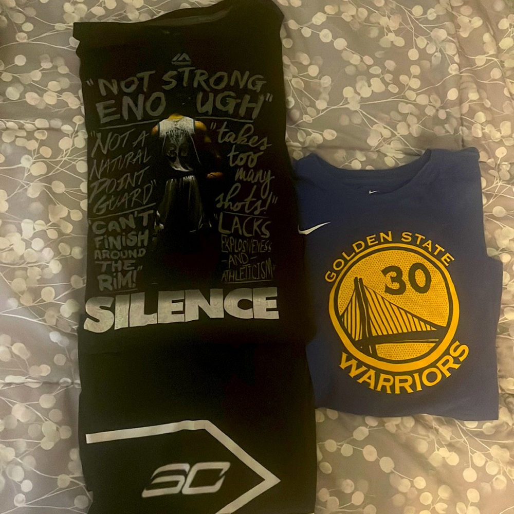 Steph Curry tees and shorts